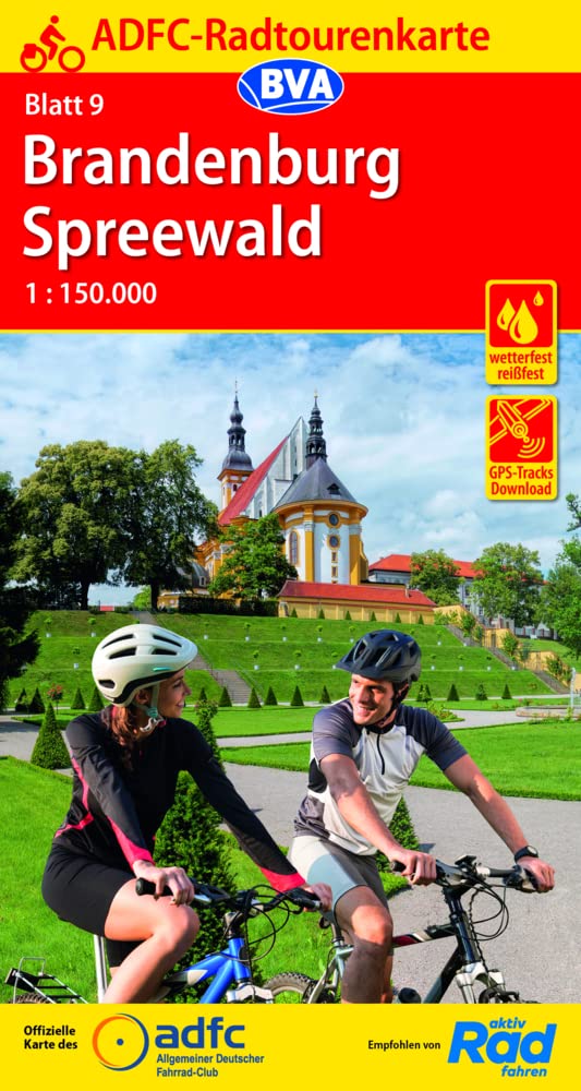 ADFC-Radtourenkarte 9 Brandenburg Spreewald 1:150.000, reiß- und wetterfest, E-Bike geeignet, GPS-Tracks Download Leisure, Home & Garden