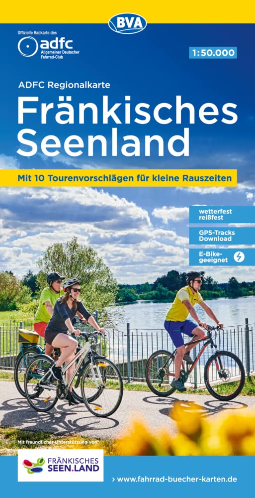 ADFC-Regionalkarte Fränkisches Seenland, 1:50.000, mit Tagestourenvorschlägen, reiß- und wetterfest, E-Bike-geeignet, GPS-Tracks Download Leisure, Home & Garden