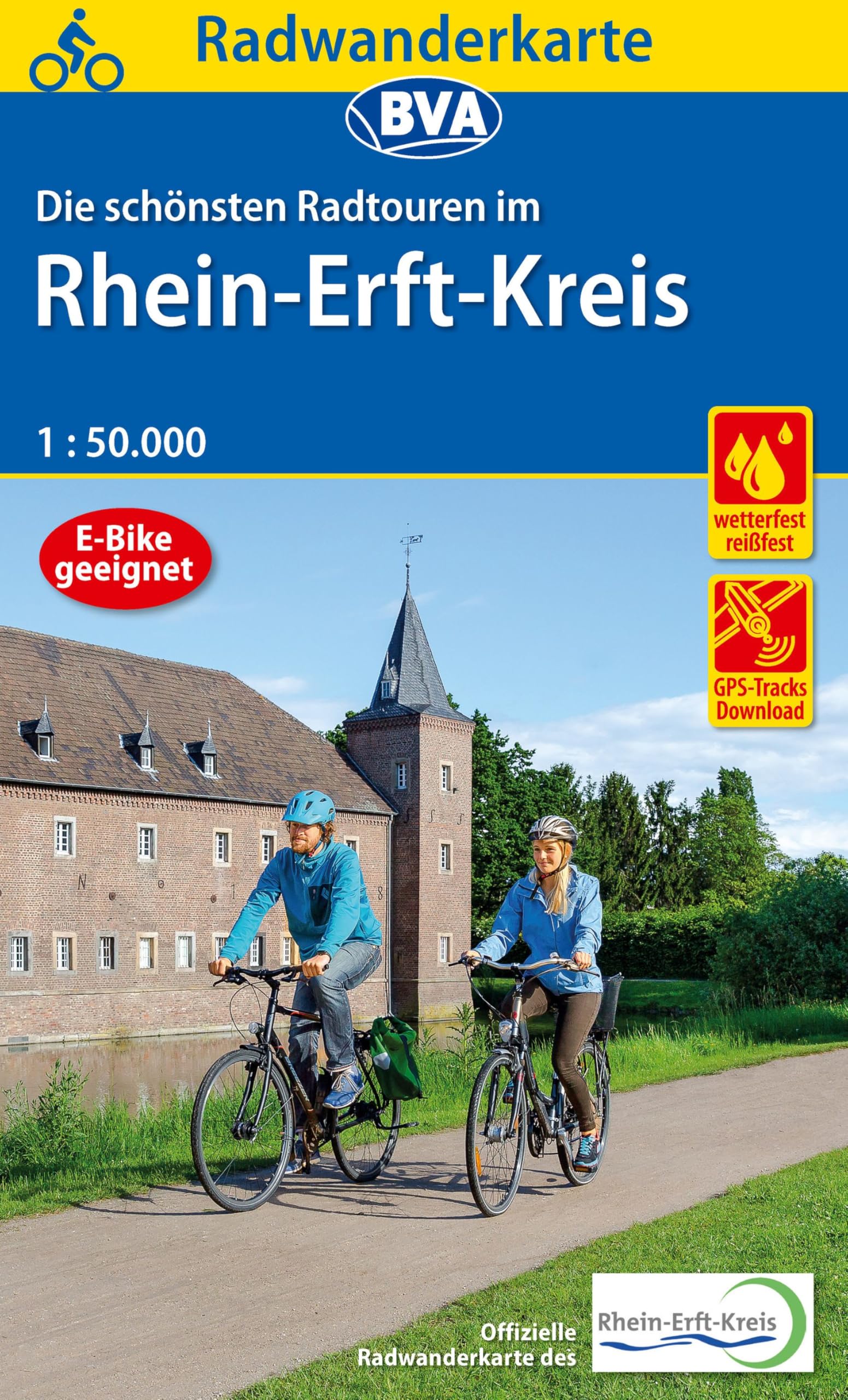Radwanderkarte BVA  Die schönsten Radtouren im Rhein-Erft-Kreis 1:50.000, reiß- und wetterfest, GPS-Tracks Download Leisure, Home & Garden