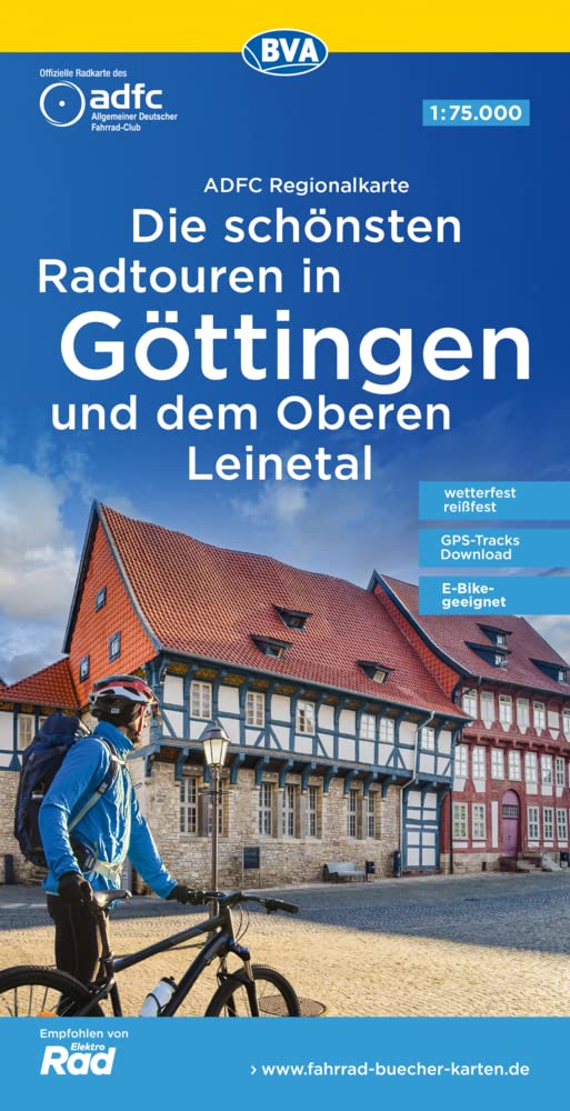 ADFC-Regionalkarte Die schönsten Radtouren in Göttingen und dem Oberen Leinetal, mit Tagestourenvorschlägen, 1:75.000, reiß- und wetterfest, E-Bike-geeignet, GPS-Tracks Download Leisure, Home & Garden Books