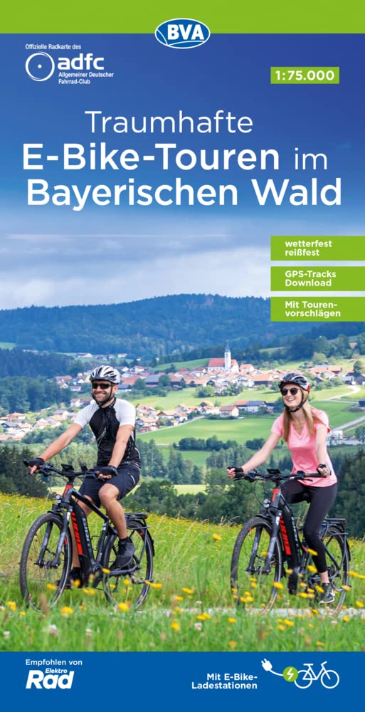 ADFC-Regionalkarte Traumhafte E-Bike-Touren im Bayerischen Wald, 1:75.000, mit Tagestourenvorschlägen, reiß- und wetterfest, GPS-Tracks Download Leisure, Home & Garden