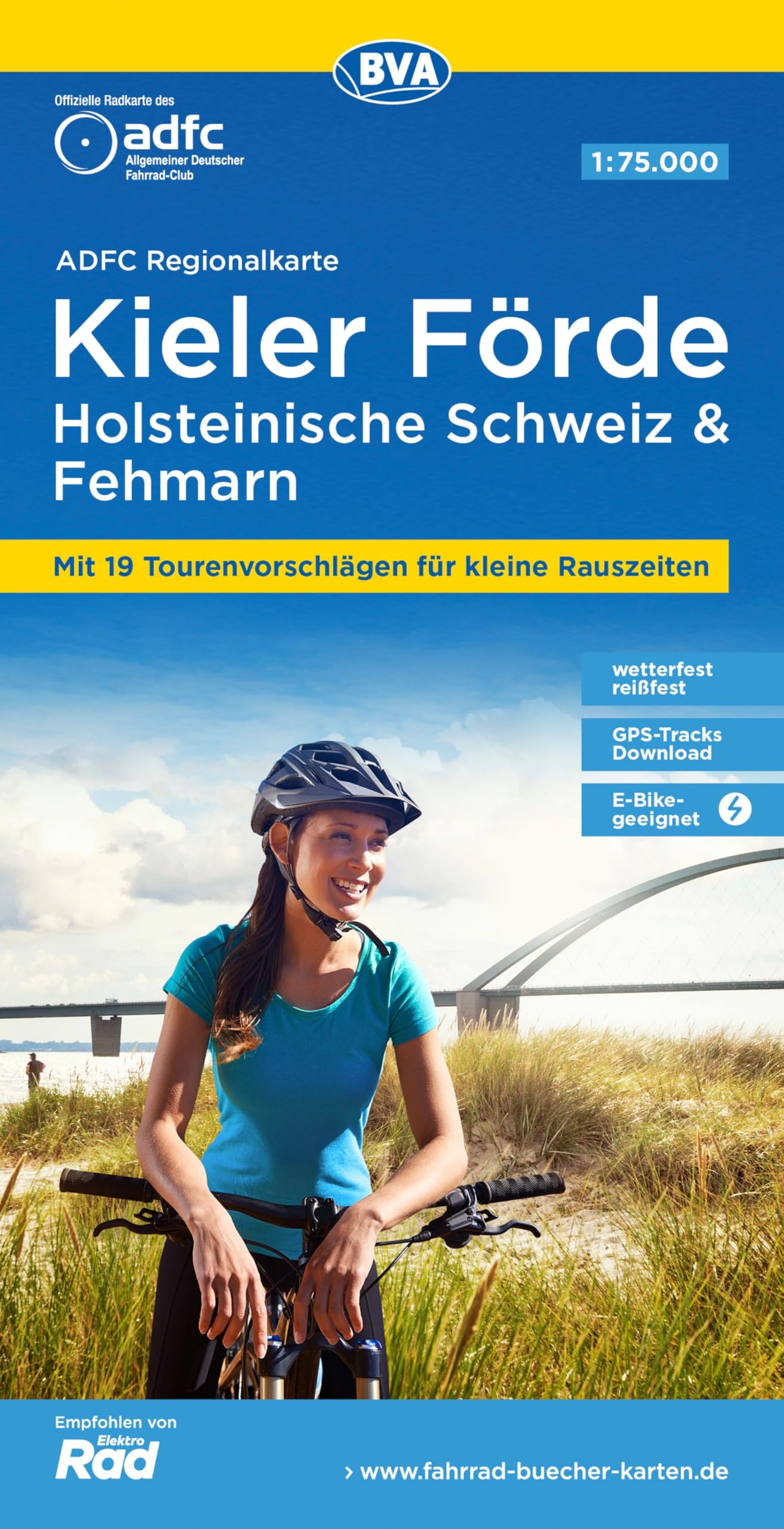 BVA ADFC Regionalkarte Kieler Förde Holsteinische Schweiz & Fehmarn 1:75.000: mit Tagestourenvorschlägen, reiß- und wetterfest, E-Bike-geeignet, GPS-Tracks Download Leisure, Home & Garden