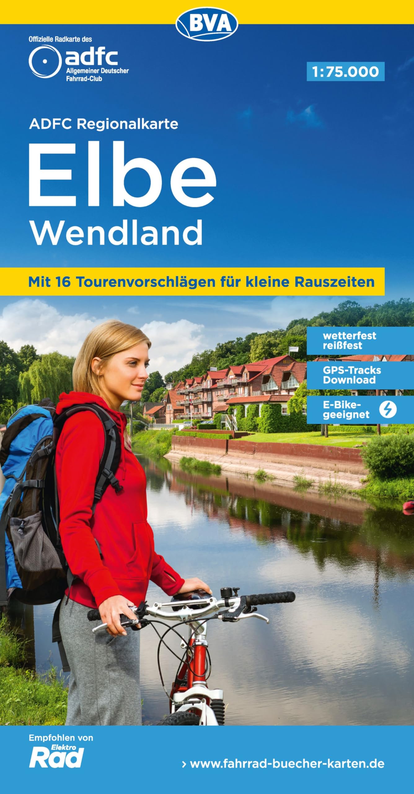 ADFC-Regionalkarte Elbe Wendland, 1:75.000, mit Tagestourenvorschlägen, reiß- und wetterfest, E-Bike-geeignet, GPS-Tracks Download Leisure, Home & Garden