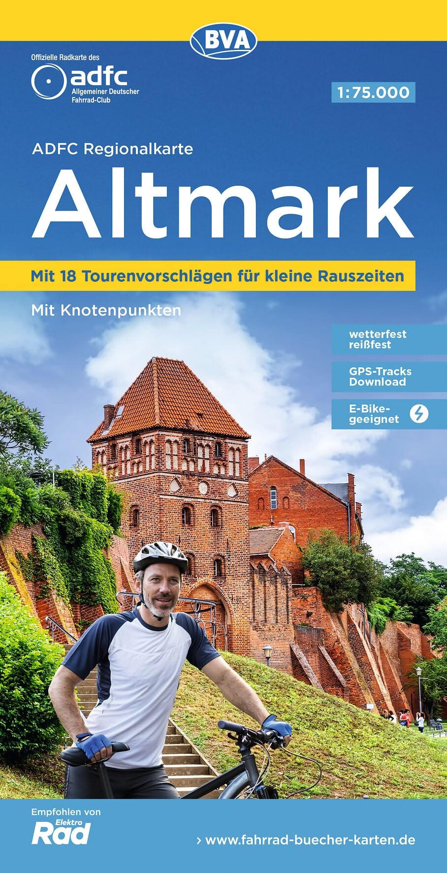ADFC Regionalkarte Altmark, 1:75.000, mit Tagestourenvorschlägen, reiß- und wetterfest, E-Bike-geeignet, mit Knotenpunkten, GPS-Tracks Download Leisure, Home & Garden