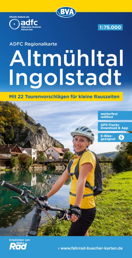 ADFC-Regionalkarte Altmühltal Ingolstadt, 1:75.000, mit Tagestourenvorschlägen, reiß- und wetterfest, GPS-Tracks Download Leisure, Home & Garden