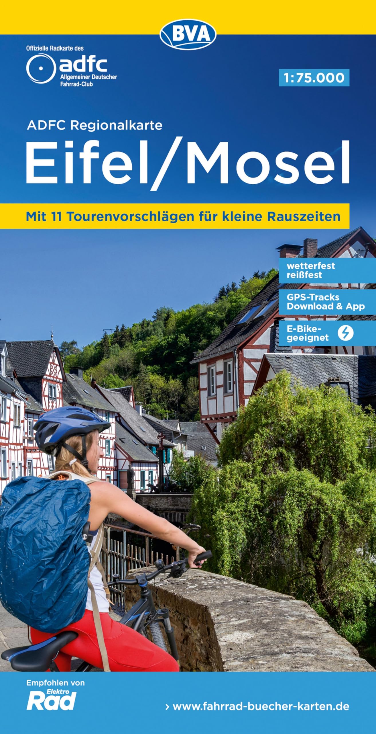 ADFC-Regionalkarte Eifel/ Mosel, 1:75.000, mit Tagestourenvorschlägen, reiß- und wetterfest, E-Bike-geeignet, GPS-Tracks-Download Leisure, Home & Garden