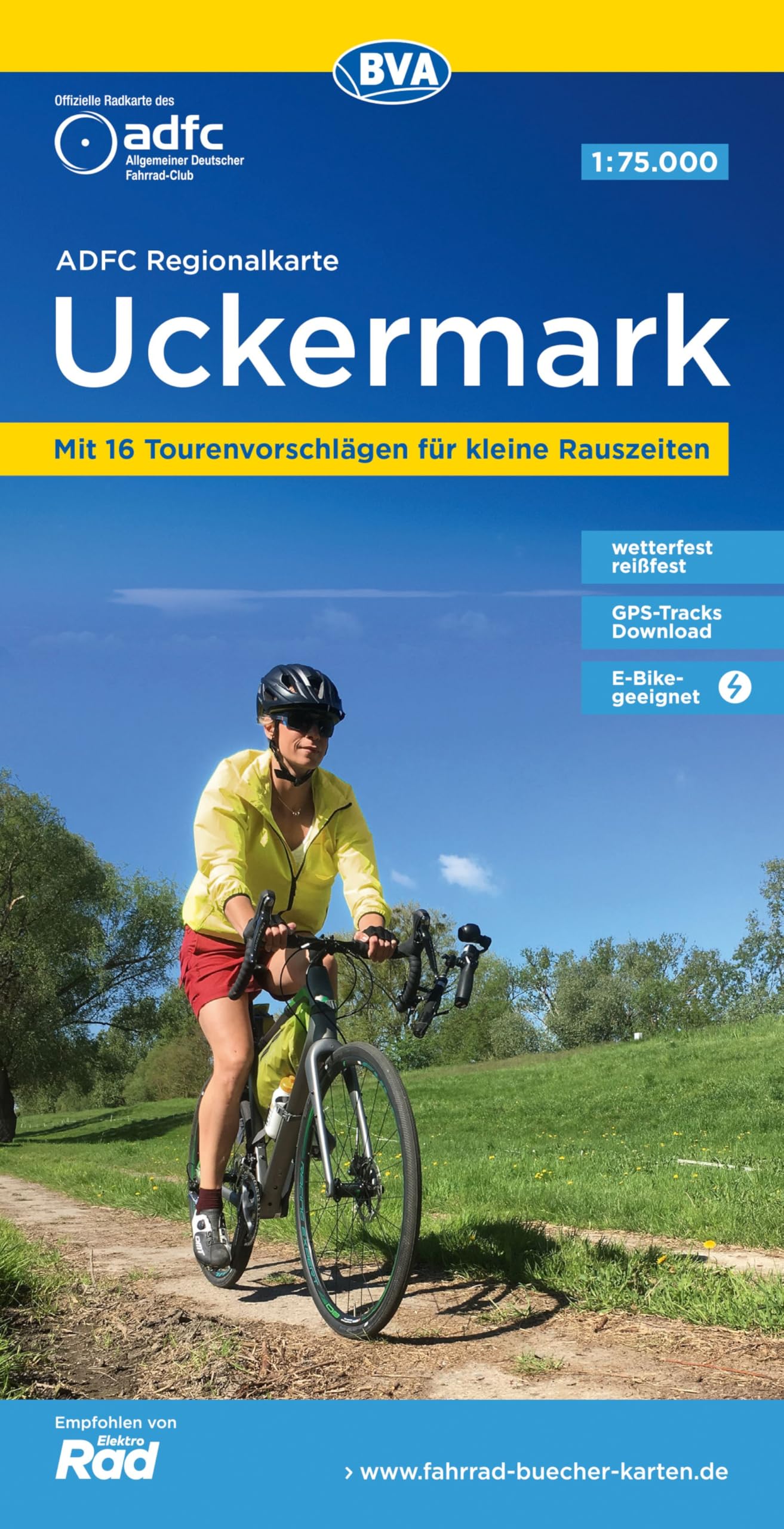 ADFC-Regionalkarte Uckermark, 1:75.000, mit Tagestourenvorschlägen, reiß- und wetterfest, E-Bike-geeignet, GPS-Tracks-Download Leisure, Home & Garden