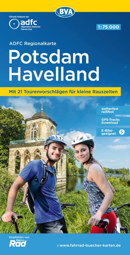 ADFC-Regionalkarte Potsdam Havelland, 1:75.000, mit Tagestourenvorschlägen, reiß- und wetterfest, E-Bike-geeignet, GPS-Tracks-Download Leisure, Home & Garden