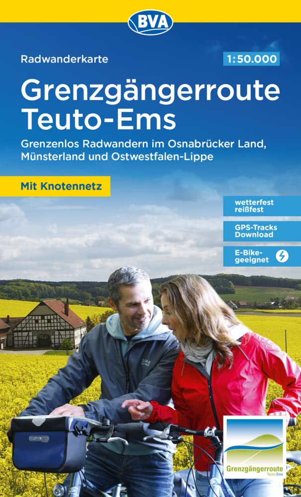 Radwanderkarte BVA Radwandern auf der Grenzgängerroute Teuto-Ems 1:50.000, reiß- und wetterfest, GPS-Tracks Download Leisure, Home & Garden