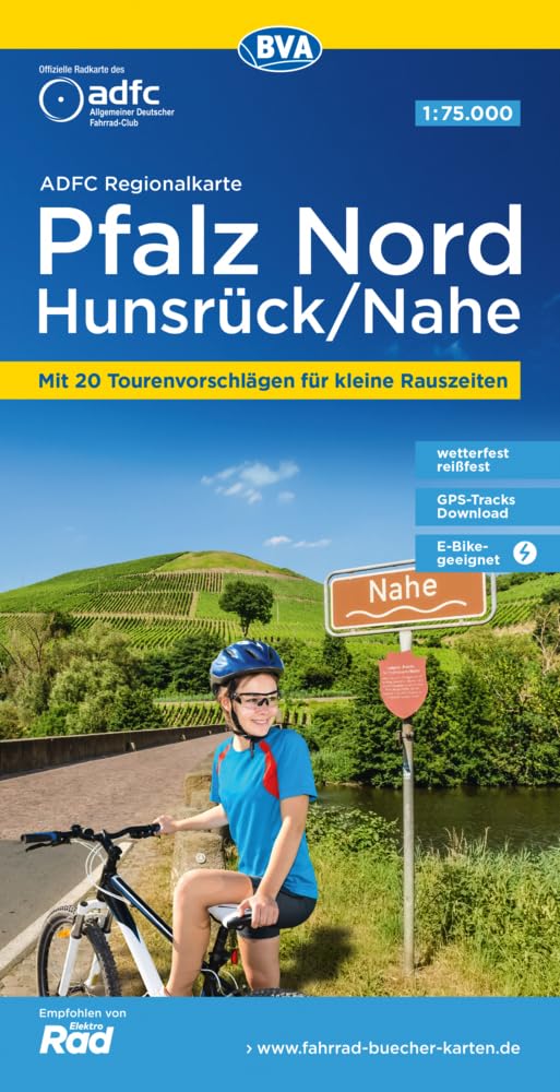 BVA ADFC Regionalkarte Pfalz Nord/ Hunsrück/ Nahe 1:75.000 Leisure, Home & Garden