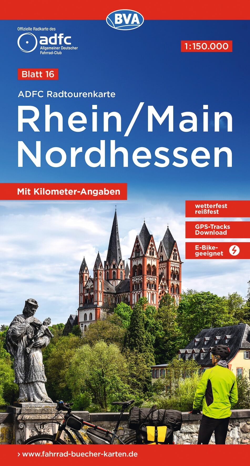 BVA ADFC Radtourenkarte Rhein/Main Nordhessen 1:150.000 Leisure, Home & Garden Books