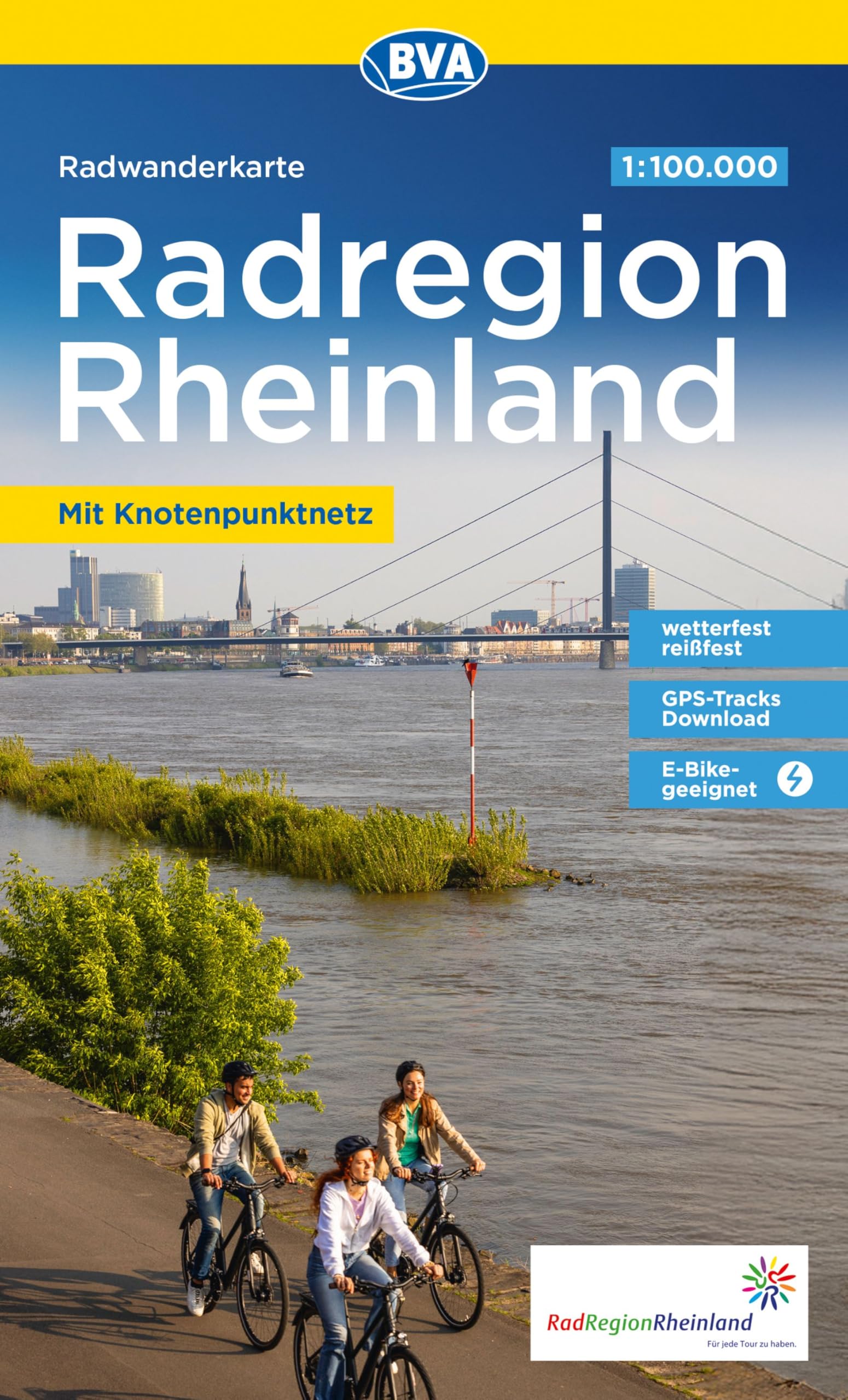BVA Radwanderkarte RadRegion Rheinland die schönsten Radtouren mit Knotenpunkten 1:100.000 Leisure, Home & Garden
