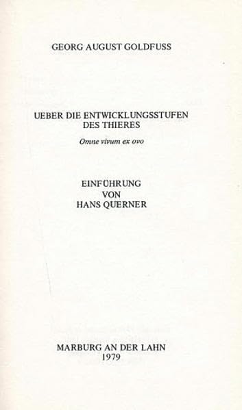 Ueber die Entwicklungsstufen des Thieres: Omne vivum ex ovo. Ein sendschreiben an Herrn Dr. Nees von Esenbeck (Basilisken-Drucke) Business & Technology