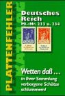Plattenfehlerkatalog Deutsches Reich - Mi.-Nr. 233-234. Wetten dass... Business, Finance & Career