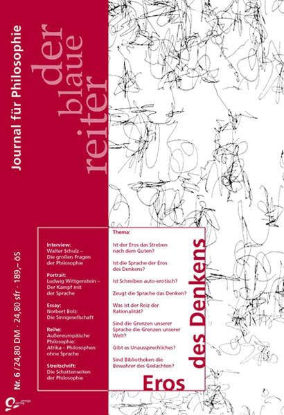 Der blaue reiter, Journal für Philosophie, Nr.6, Eros des Denkens Philosophy
