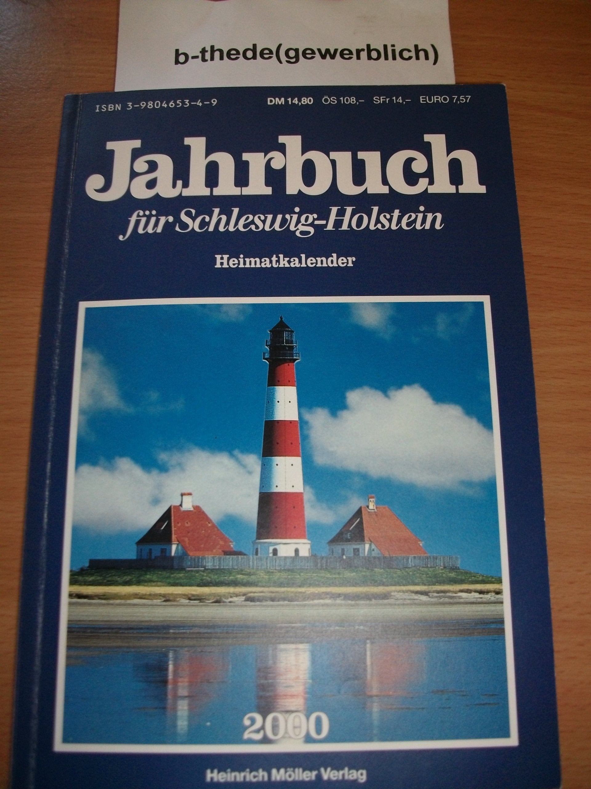 Jahrbuch für Schleswig-Holstein: Heimatkalender. Hrsg. in Verbindung m. d. Schleswig-Holstein. Heimatbund book