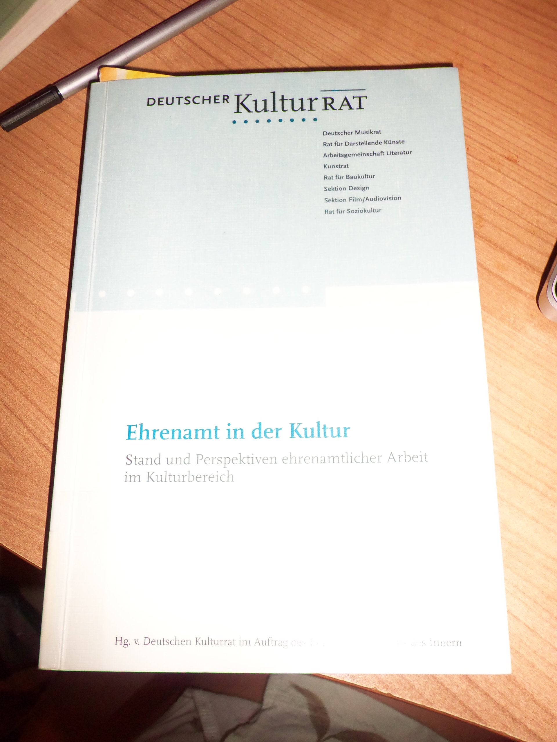 Ehrenamt in der Kultur: Stand und Perspektiven ehrenamtlicher Arbeit im Kulturbereich Social Sciences