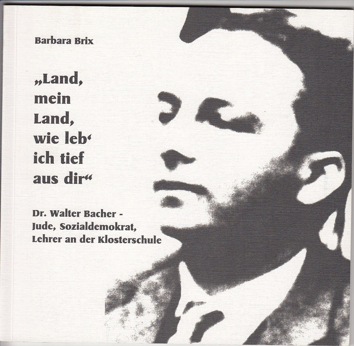Land, mein Land, wie leb` ich tief aus dir, Dr. Walter Bacher - Jude, Sozialdemokrat, Lehrer an der Klosterschule, book