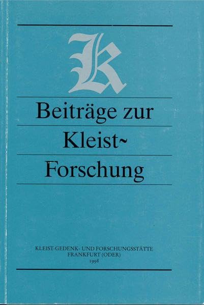 Beiträge zur Kleist-Forschung 1998 Contemporary literature