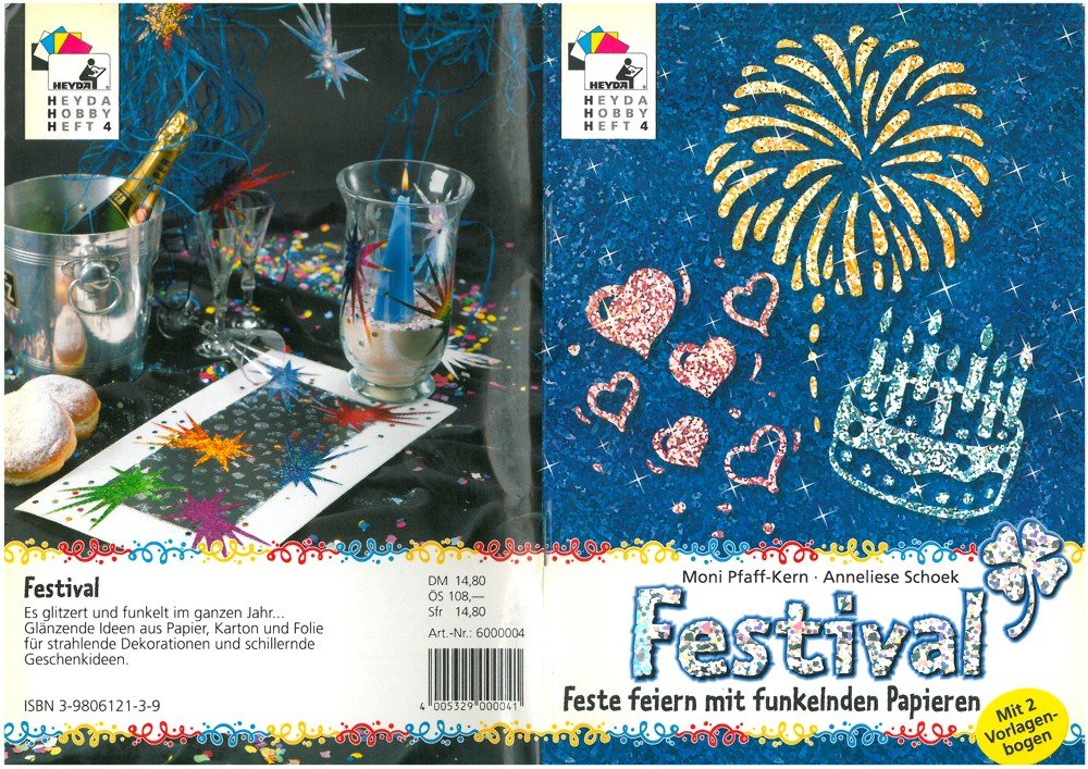 Festival - Feste feiern mit funkelnden papieren - 2 Vorlagebögen Books