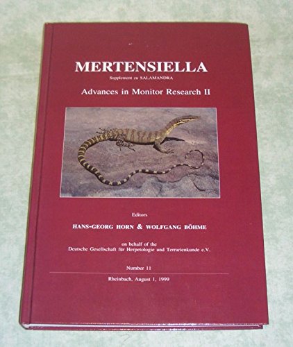 Advances in Monitor Research II (Mertensiella) Books