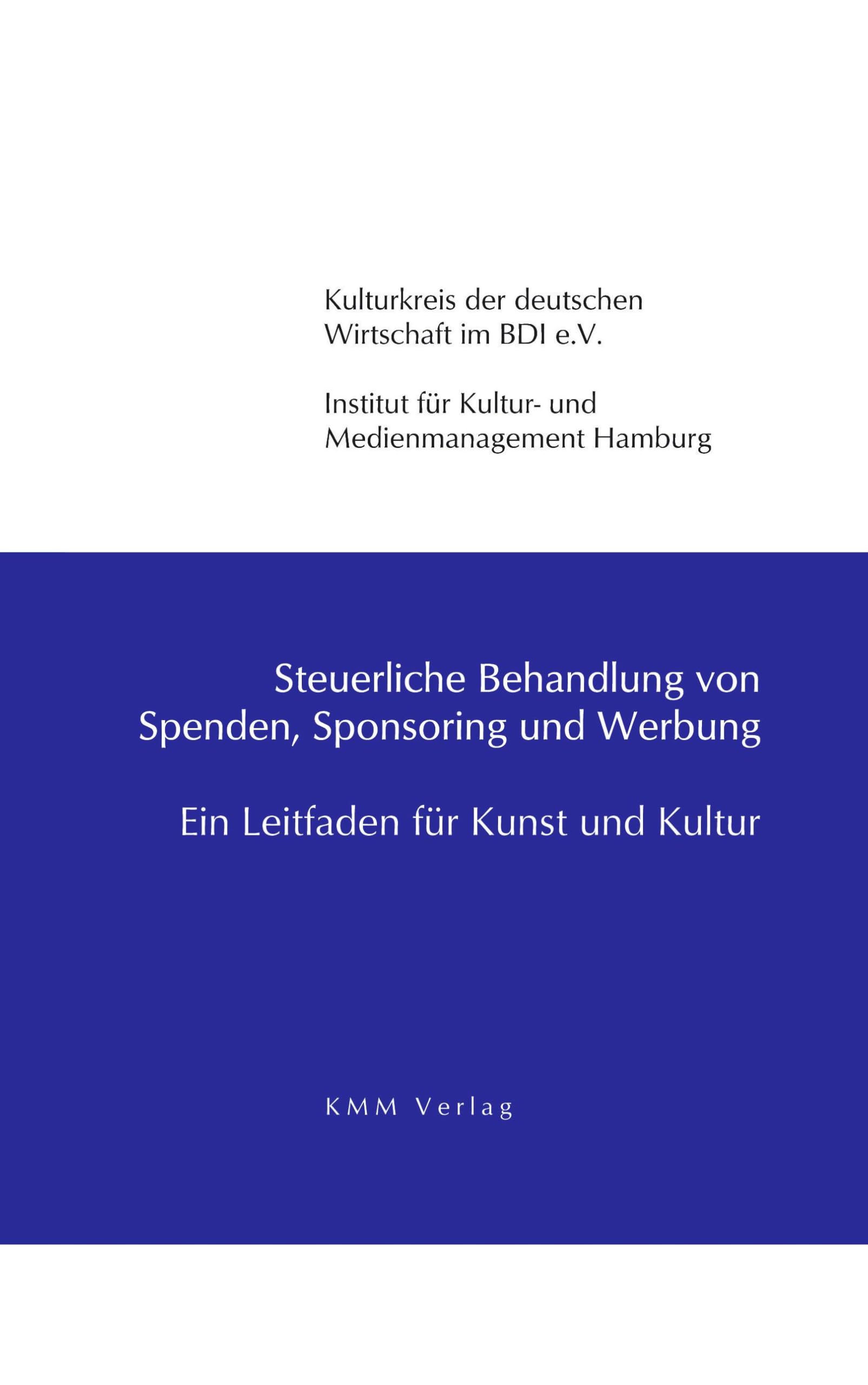 Steuerliche Behandlung  von Spenden, Sponsoring und Werbung book
