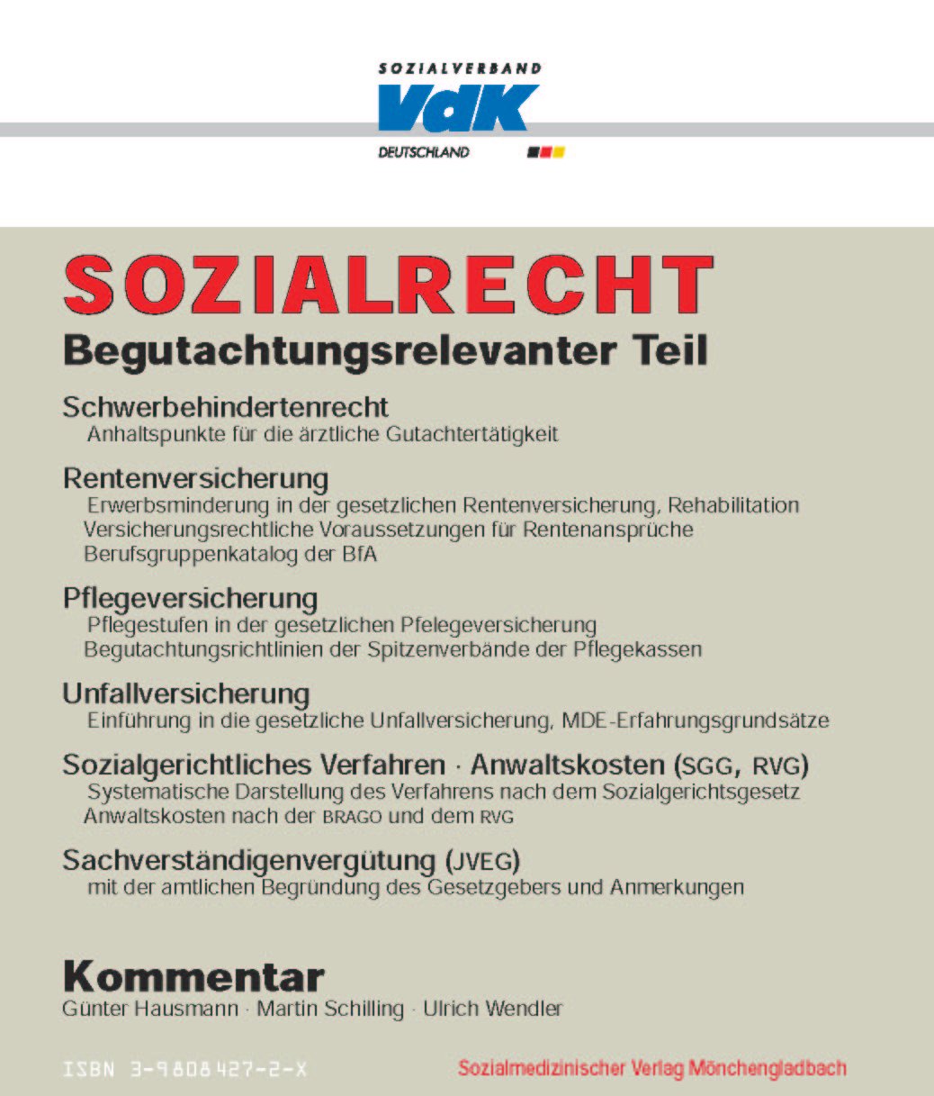 Sozialrecht - Begutachtungsrelevanter Teil Law