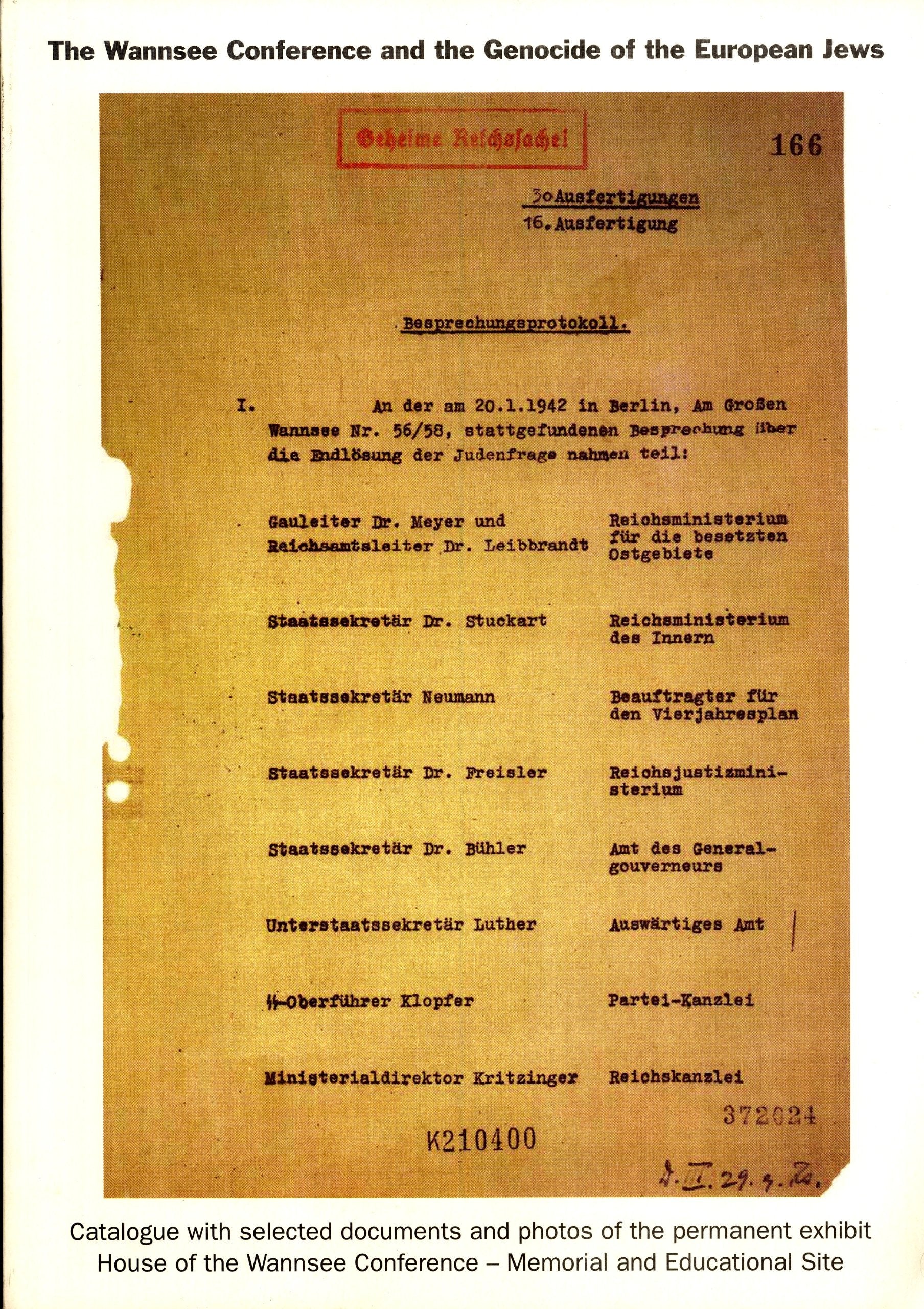 The Wannsee Conference and the Genocide of the European Jews book