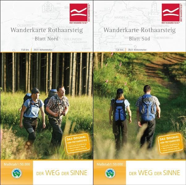 Wanderkarte Rothaarsteig Blatt Nord und Süd. 1:50000 Leisure, Home & Garden