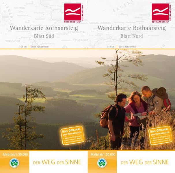 Wanderkarte Rothaarsteig Blatt Nord und Blatt Süd: Maßstab 1 : 50.000 Leisure, Home & Garden