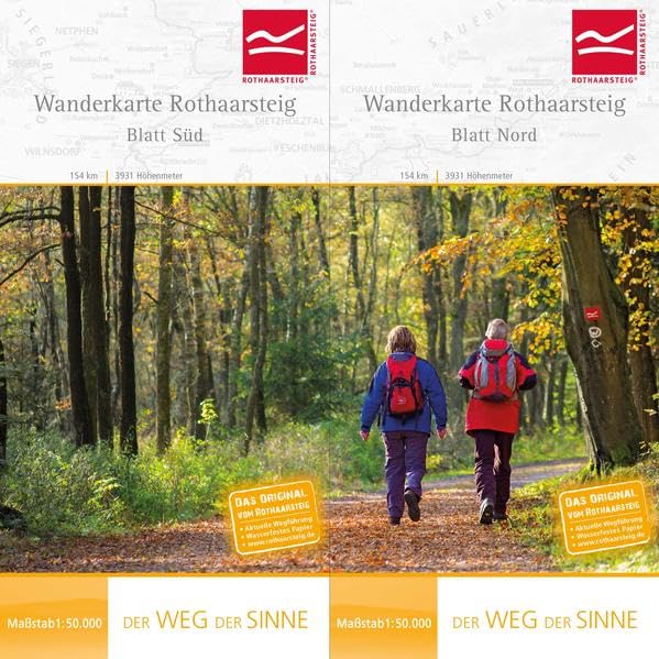Wanderkarte Rothaarsteig Blatt Nord und Blatt Süd: Maßstab 1 : 50.000 Leisure, Home & Garden