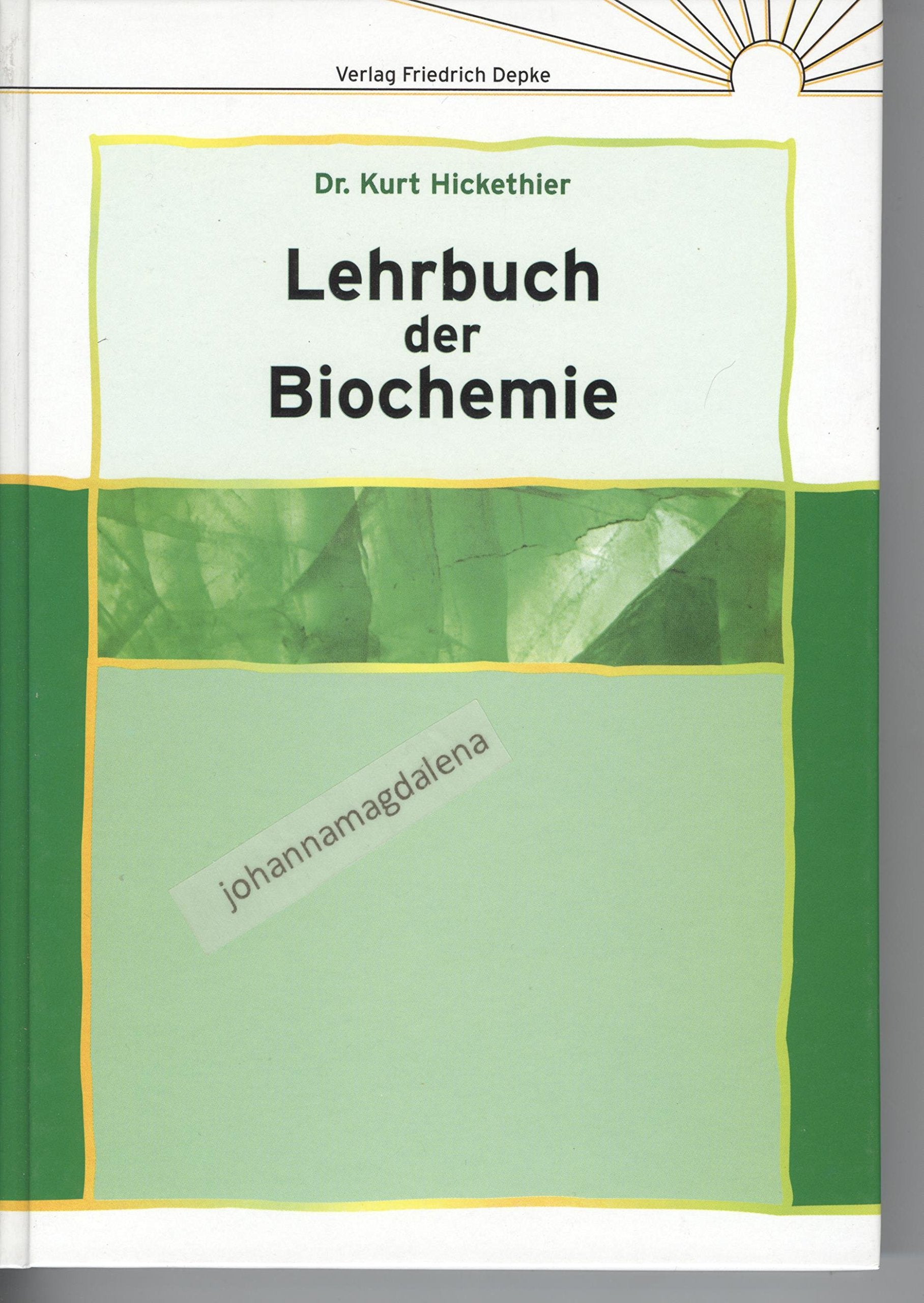 Lehrbuch der Biochemie Medicine Books