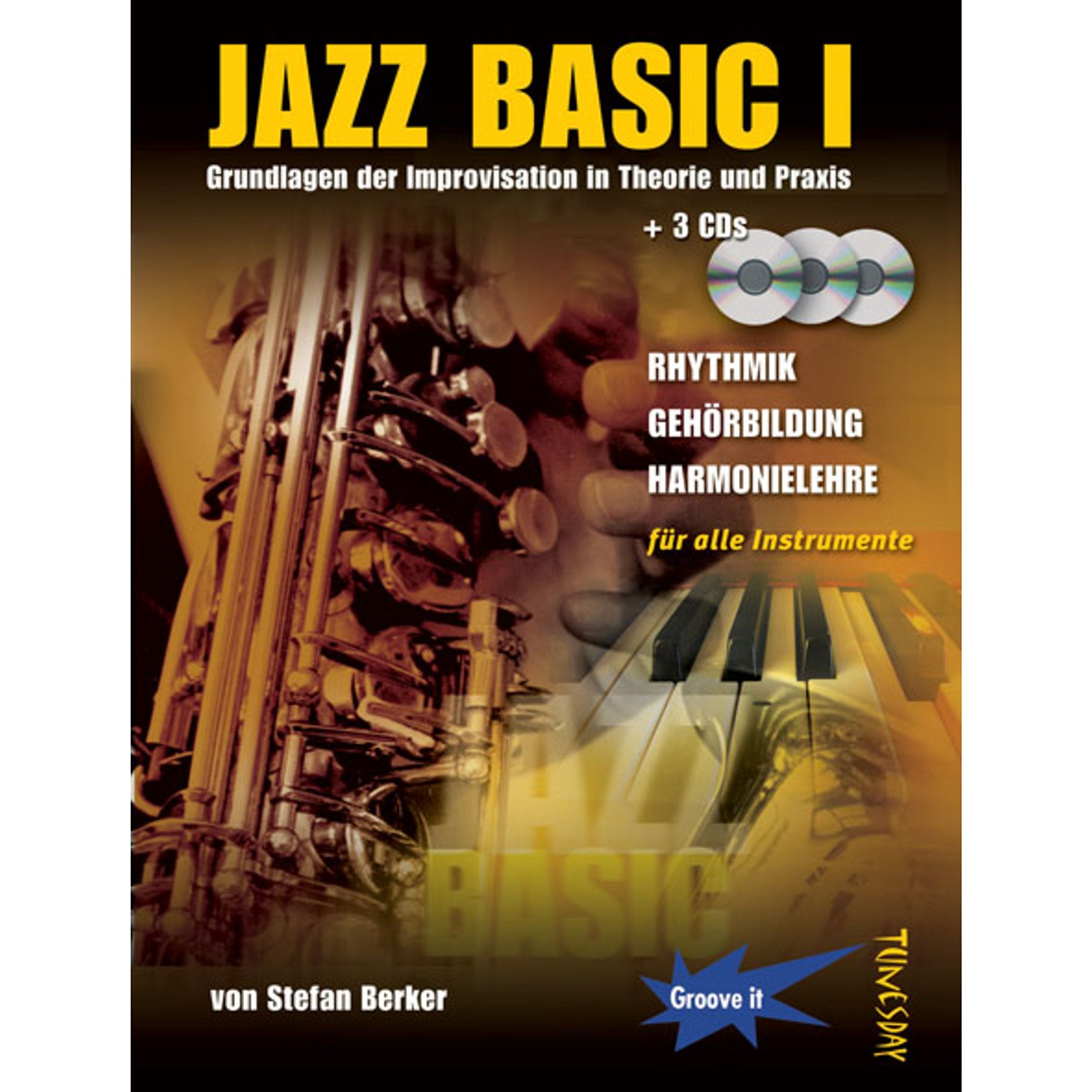 Jazz Basic Band 2 - Jazz Lehrbuch mit 3 CDs - für alle Musikinstrumente (Piano, Gitarre, Flöte, Sax, Trompete etc.): Grundlagen der Improvisation in Theorie und Praxis - inkl. 3 CDs Sheet Music