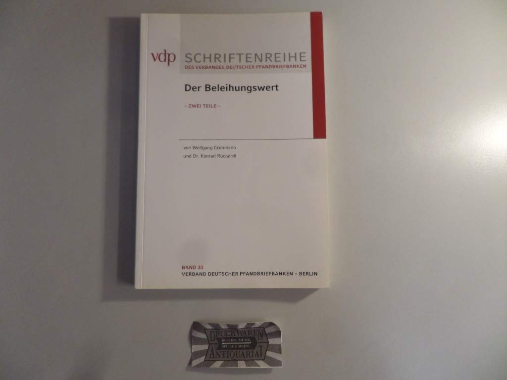 Der Beleihungswert (vdp-Schriftenreihe) Law