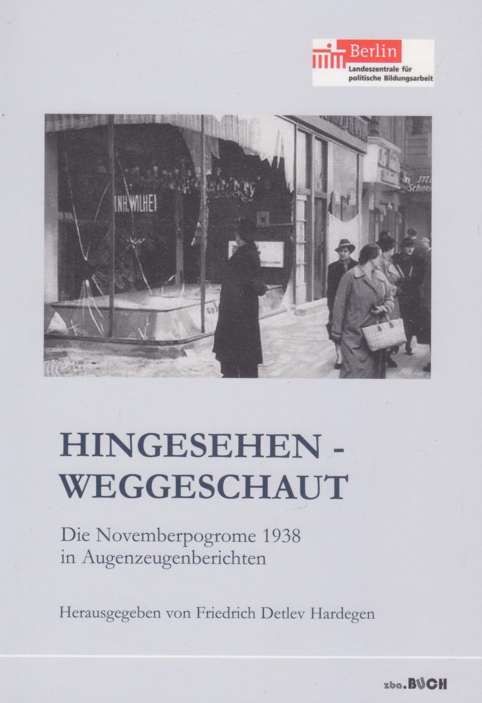 Hingesehen - weggeschaut: Die Novemberprogrome von 1938 in Augenzeugenberichten (zeitgeschichtliche reihe) Politics & History