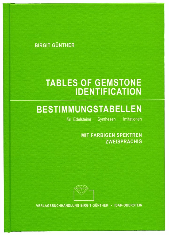 Bestimmungstabellen für Edelsteine - Synthesen-Imitationen / Tables of Gemstone Identification book