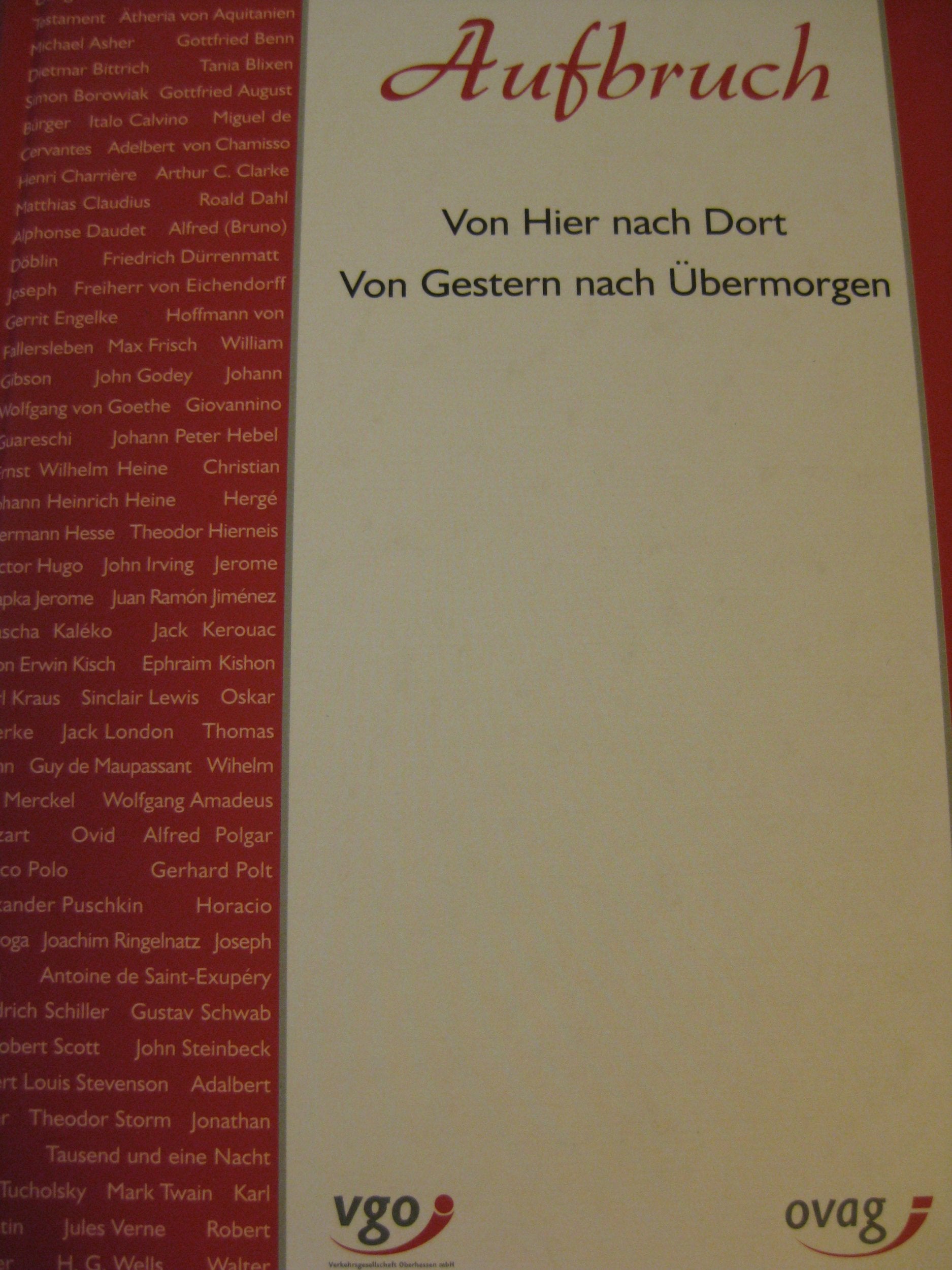 Aufbruch - Von Hier nach Dort - Von Gestern nach Übermorgen Books