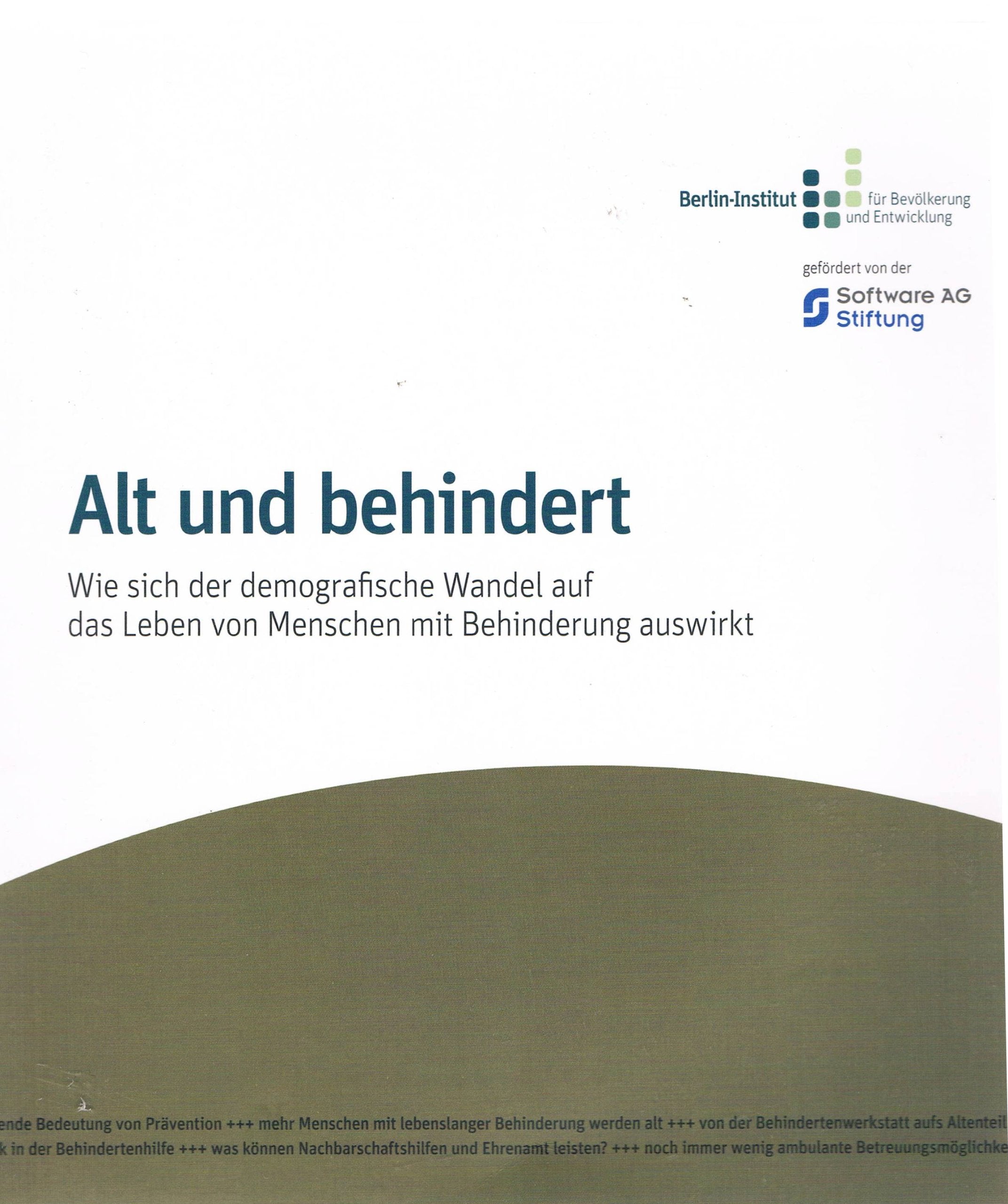Alt und behindert - Wie sich der demografische Wandel auf das Leben von Menschen mit Behinderung auswirkt book