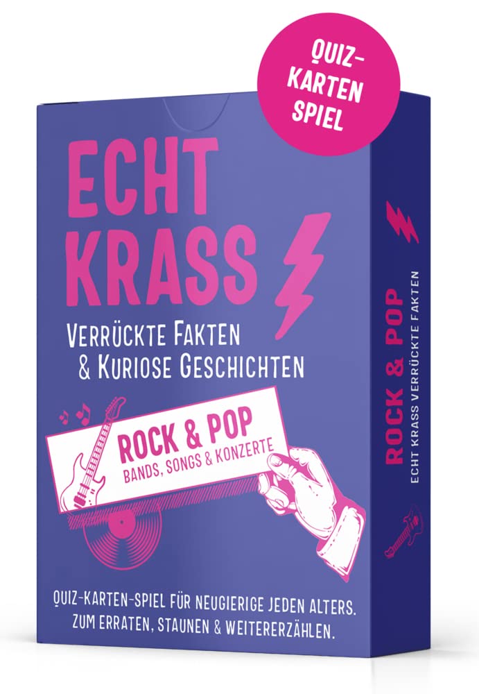 Echt krass verrückte Fakten & kuriose Geschichten - ROCK & POP. Fragespiel & Ratequiz mit wahren Geschichten über Bands, Songs & Konzerte.: Quiz-Spiel ... verrückte Fakten und kuriose Geschichten.) Card Games