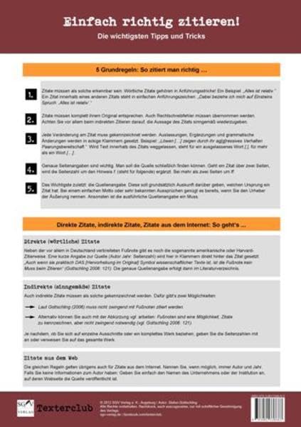 Die Zitiertafel: Die wichtigsten Tipps und Tricks (Texter-Tools) Contemporary literature