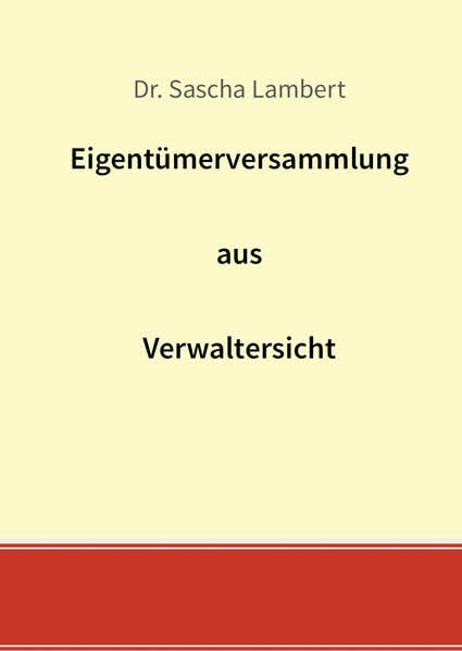 Eigentümerversammlung aus Verwaltersicht book