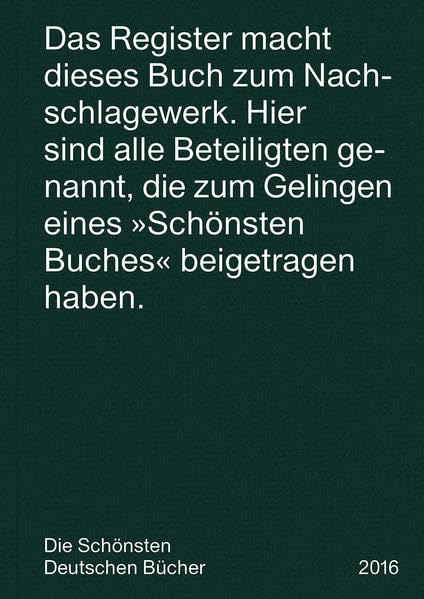 Die schönsten deutschen Bücher 2016. The Best German Book Design 2016 Architecture