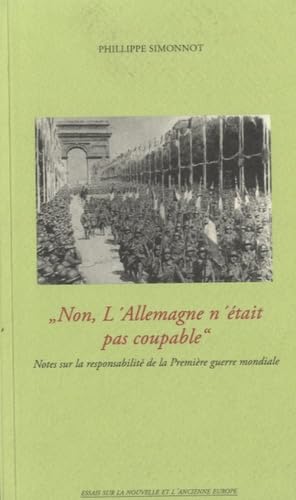 "Die Schuld lag nicht bei Deutschland"/"Non, L'Allemange n'était pas coupable": Anmerkungen zur Verantwortung für den Ersten Weltkrieg/Notes sur les ... mondiale (Essays zum neuen und alten Europa) Politics & History