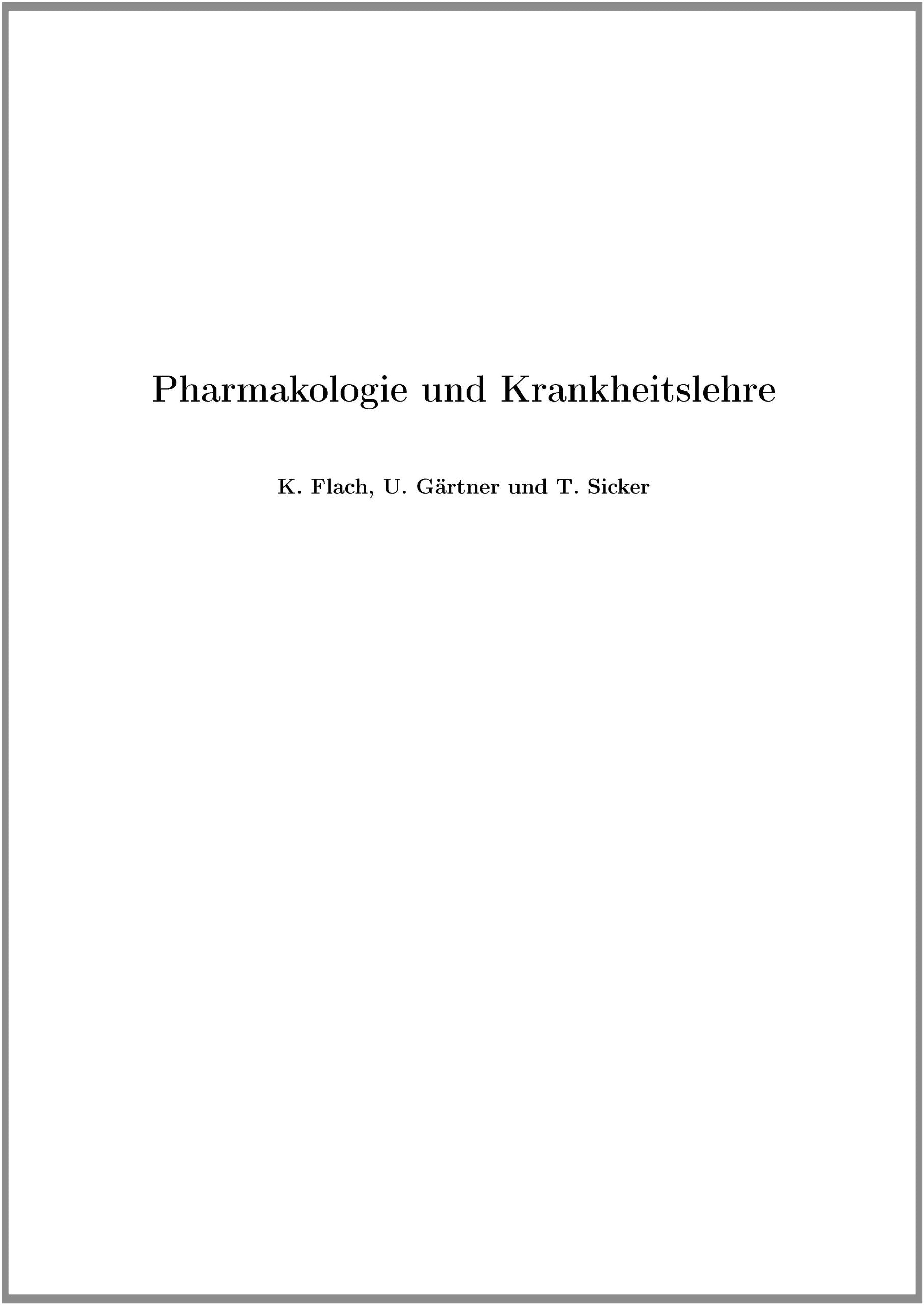 Pharmakologie und Krankheitslehre Medicine