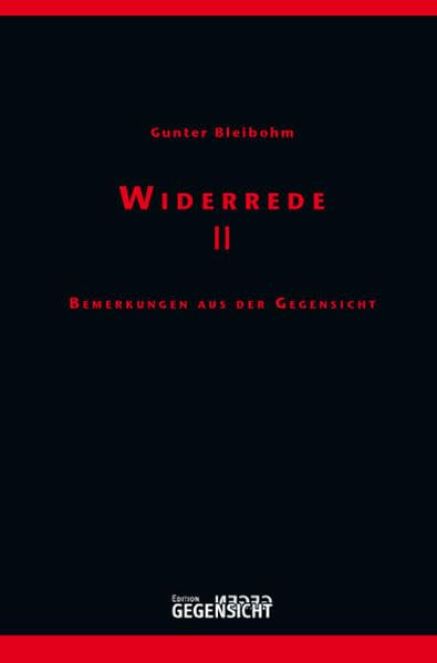 Widerrede II: Bemerkungen aus der Gegensicht Contemporary literature