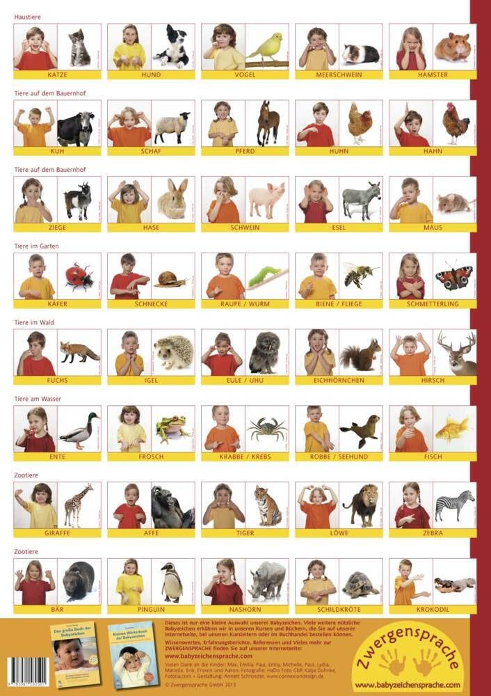 Babyzeichen-Plakat: Tierzeichen Social Sciences