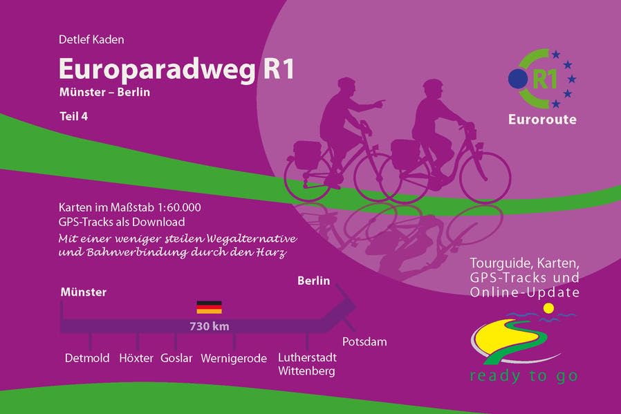 Europaradweg R1 Euroroute Teil 4: Münster-Berlin: ready to go: Tourguide, Karten, GPS-Tracks und Online-Update Leisure, Home & Garden