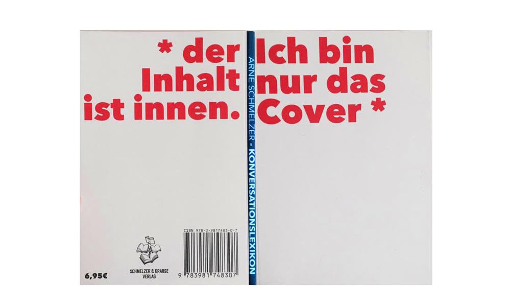 Konversationslexikon: Ich bin nur das Cover* Der Inhalt ist innen. Contemporary literature