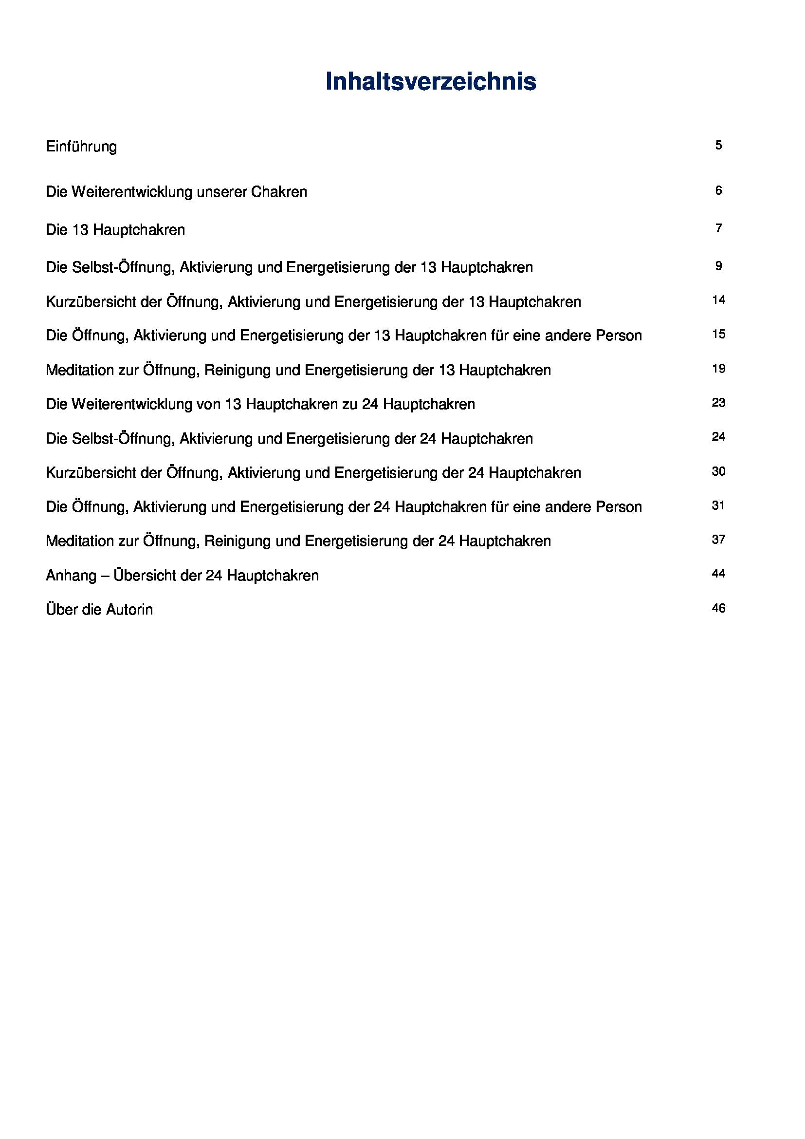 Die Öffnung, Aktivierung und Energetisierung der 24 Hauptchakren Books