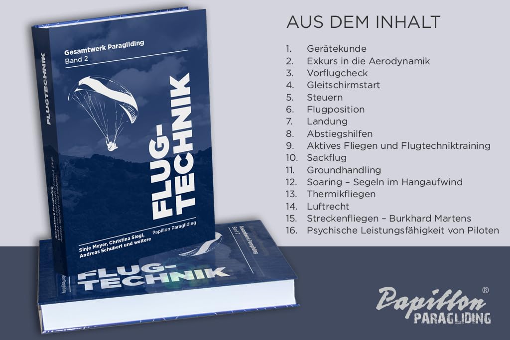 Gesamtwerk Paragliding - Band 2: Flugtechnik von Papillon Paragliding Leisure & Fun